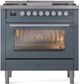 Ilve® Professional Plus II 36" Blue Grey Pro Style Dual Fuel Range-1