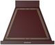 Ilve® Nostalgie II Noblesse 30" Burgundy Wall Mounted Range Hood with Burnished Trim-0