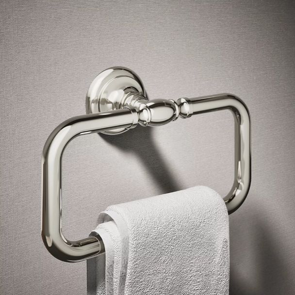 KOHLER® Artifacts® Vibrant Polished Nickel Towel Ring-1
