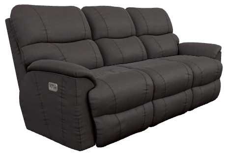 La-Z-Boy® Trouper Walnut Leather Power Reclining Sofa with Headrest and Lumbar-0