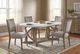 Bernards Citrus Heights 5-Piece White Trestle Dining Table Set with Sand Base-1