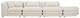 Moe's Home Collection Lowtide Linear 4-Piece Warm White Right-Arm Facing Modular Sectional and Ottoman-2