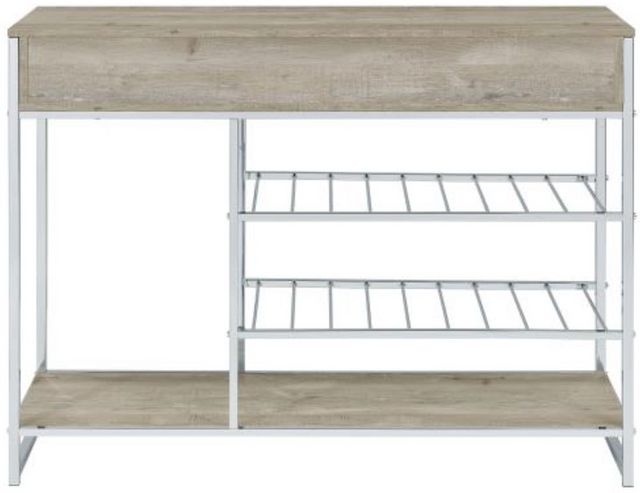 Coaster® Melrose Chrome/Gray Wine Cabinet-4