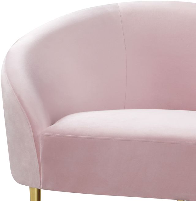 Meridian Furniture Ritz Pink Velvet Loveseat-2
