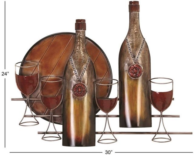 Deco Marche Copper Wine Wall Decor-2