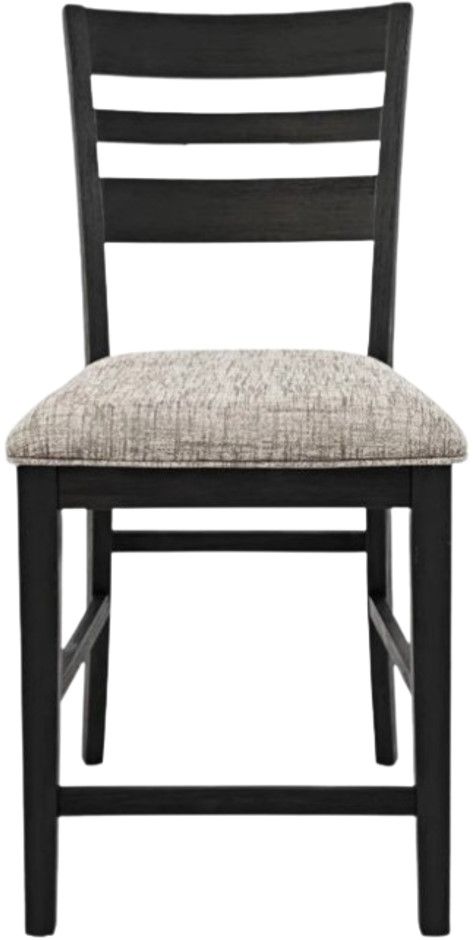 Jofran Inc. Altamonte Dark Charcoal/Gray Ladderback Counter Stool-2