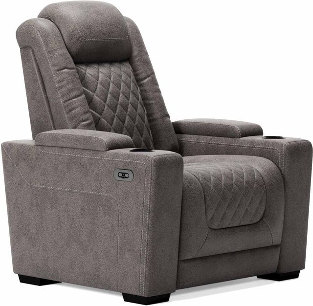 Signature Design by Ashley® HyllMont 3-Piece Gray Power Reclining Living Room Set-3