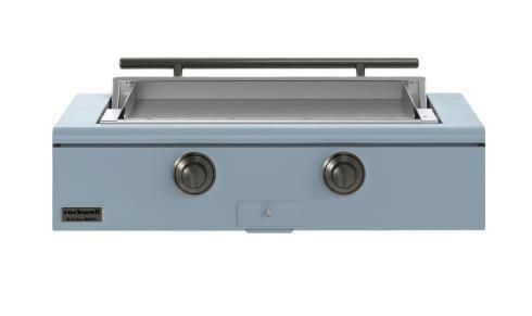Caliber™ Rockwell Social 42" Bluestone Built-In Natural Gas Outdoor Griddle with Pewter Hardware-0