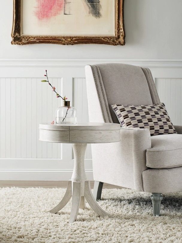 Hammary® Harmony Eggshell Round End Table-1