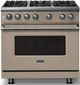 Viking® 5 Series 36" Nantucket Pro Style Gas (LP) Range with Polished Chrome Trim-3