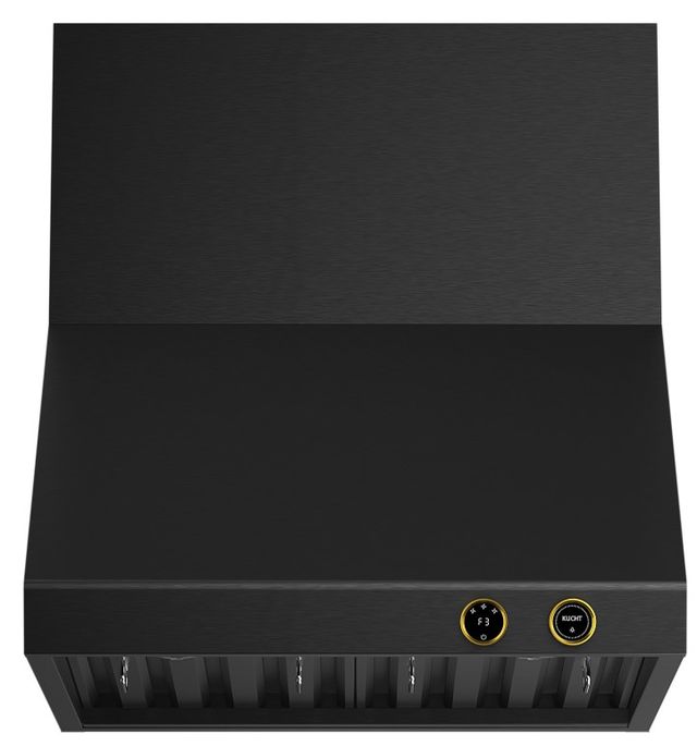 Kucht Professional 36" Titanium Stainless Steel Wall Mount Range Hood with Gold Accents-1