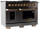 Kucht Gemstone Professional KED Series 48" Titanium Stainless Steel Pro Style Dual Fuel Liquid Propane Gas Range-1