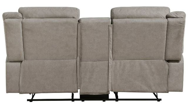 Homelegance® Dean Dove Double Manual Reclining Loveseat with Center Console-3