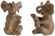 A & B Home 2-Piece Antique Brown Elephant Bookend Set-0