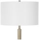 Uttermost® Curran Brass/White Floor Lamp-4