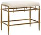 Uttermost® Karleen Antique Brass/Ivory Small Bench-0