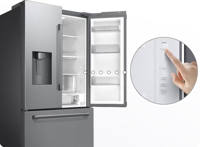Samsung Bespoke AI 36'' 28.5 Cu. Ft. Fingerprint Resistant Stainless Steel Freestanding French Door Refrigerator-2