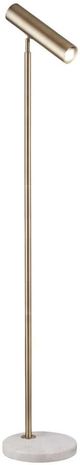 Bassett Mirror Thames Brass/White Floor Lamp-0