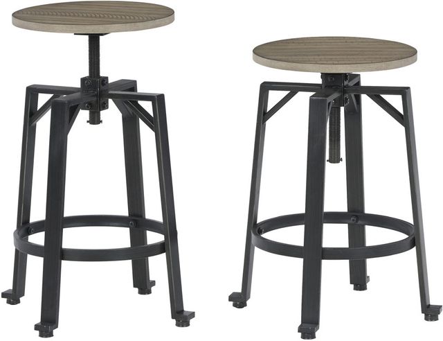 Signature Design by Ashley® Lesterton Light Brown/Black Counter Stool-1