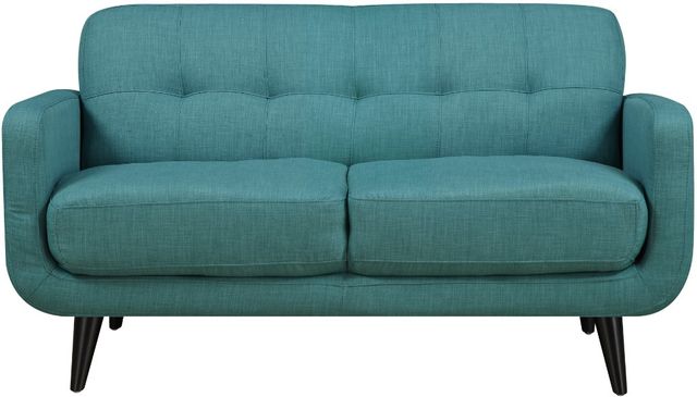 Elements International Hadley Heirloom Teal Loveseat-1