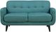 Elements International Hadley Heirloom Teal Loveseat-1