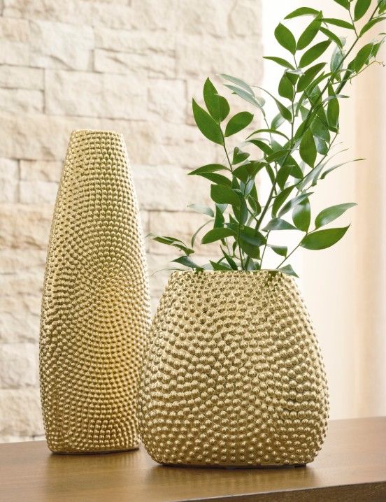 Signature Design by Ashley® Efim Gold 8" Vase-2