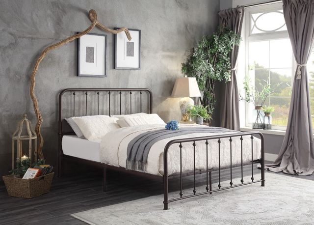 Homelegance® Larkspur Antique Bronze King Platform Bed-1