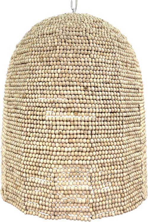 Harp & Finial® Whitaker Natural Wood Beads Chandelier-0