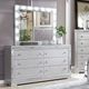 Furniture of America® Belleterre Gray 5-Piece Queen Panel Bed Set-2