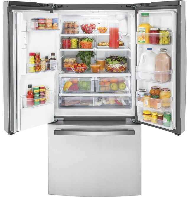 GE® 33" 17.5 Cu. Ft. Fingerprint Resistant Stainless Steel Counter-Depth French Door Refrigerator-2