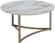 ACME Furniture Zaidee White Coffee Table with Champagne Base-0