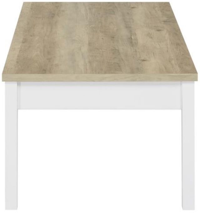 Coaster® Stacie 3-Piece Antique Pine Coffee Table Set with White Base-3