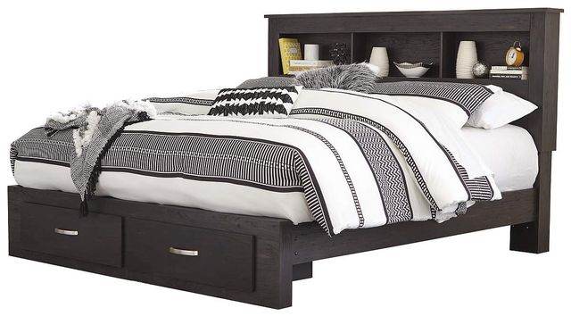 Signature Design by Ashley® Reylow Dark Brown King Storage Bookcase Bed-0