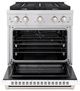 ZLINE 30" Stainless Steel Pro Style Gas Range with White Matte Door-1