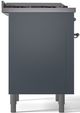 Ilve® Nostalgie II Series 36" Blue Grey Pro Style Dual Fuel Range-3