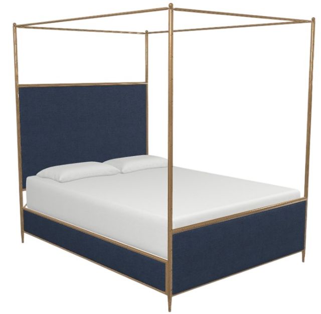 Wesley Allen Customizable Royce Queen Upholstered Canopy Bed-2