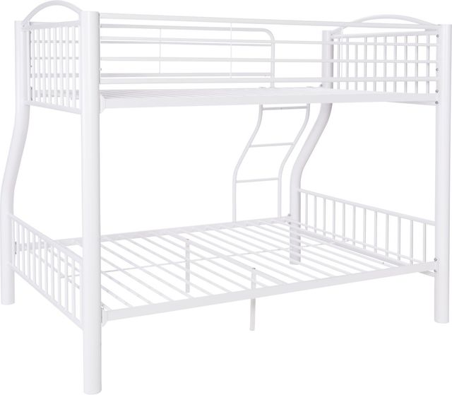 Powell® Heavy White Twin Over Full Bunk Bed-2
