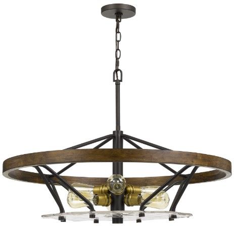 Cal® Lighting & Accessories Sherrill Bronze Chandelier-0