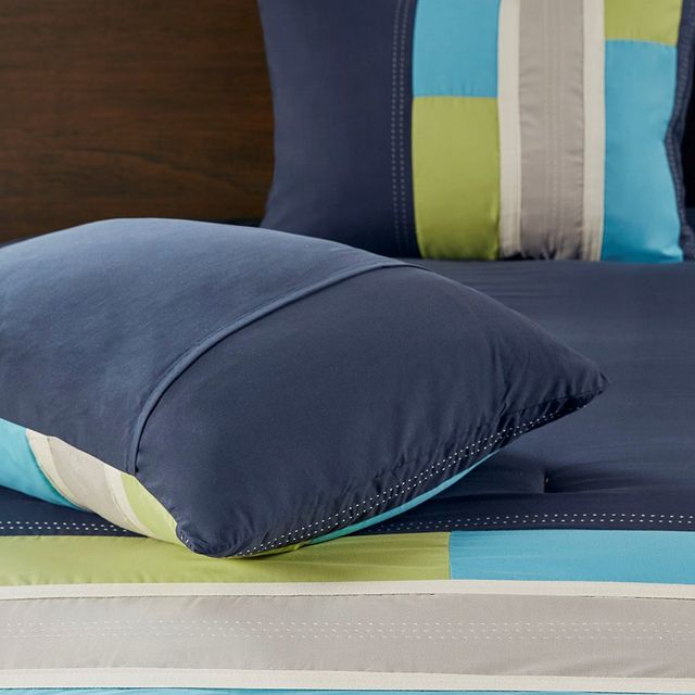 Olliix by Mi Zone Pipeline Navy Full/Queen Comforter Set-3