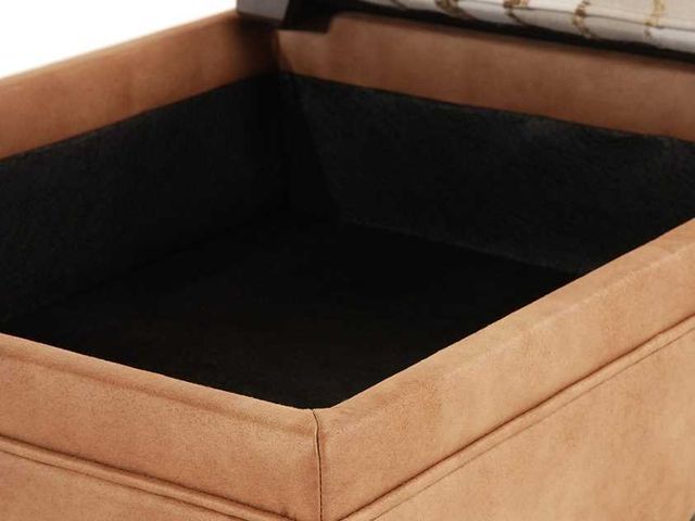 Marshfield Furniture Emerson Brown/Gray/White Storage Ottoman-2