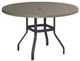 Homecrest™ Outdoor Living Customizable Stonegate Aluminum/Stone 54" Round Outdoor Balcony Table with Universal Base and Umbrella Hole -0