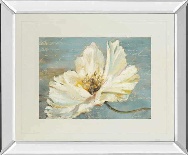 Classy Art White Peony by Patricia Pinto Mirror Framed Wall Art-0