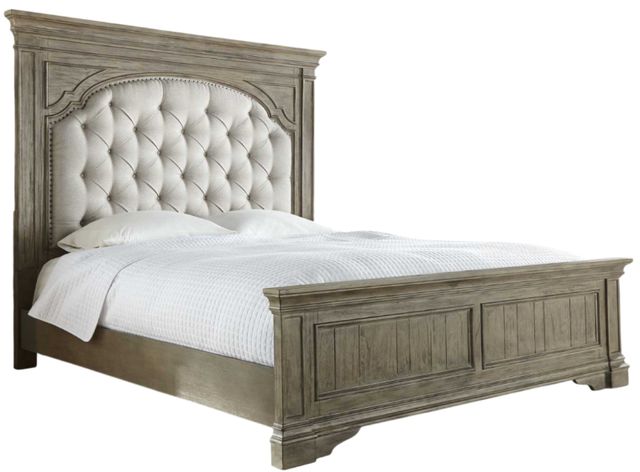 Steve Silver Co. Highland Park Waxed Driftwood Queen Panel Bed-0