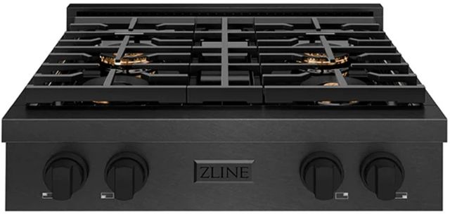 ZLINE Paramount 30" Black Satin Stainless Steel Gas Rangetop with 4 Burner DuoPro™ Cooktop-0