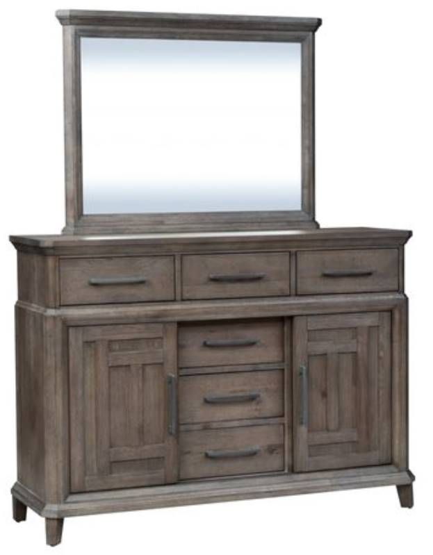 Liberty Furniture Artisan Prairie 5-Piece Dark Brown Queen Panel Set-2