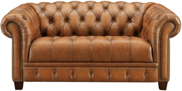 Hydeline® York Saddle Brown Loveseat-0