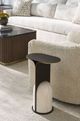 Fairfield® Sundries Solstice Antique Bronze Drink Table with White Base-1