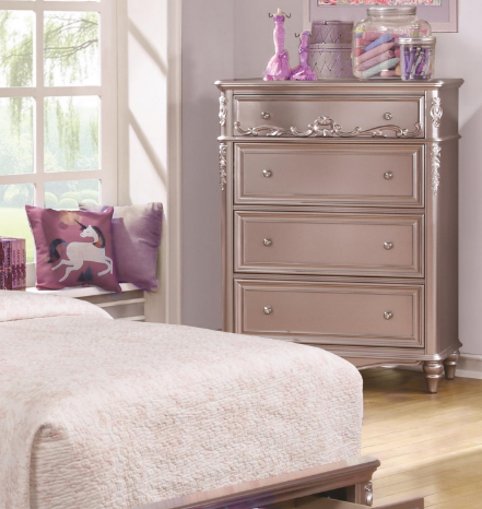 Coaster® Caroline Metallic Lilac Youth Tall Chest-0