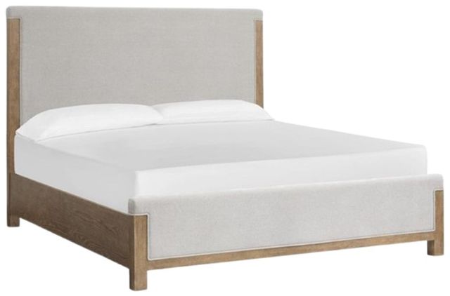 Magnussen Home® Plum Creek Elite Dove/Sierra Brown Upholstered Queen Panel Bed-0