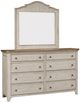 Liberty Furniture Farmhouse Reimagined Antique White/Chestnut Dresser and Mirror-0